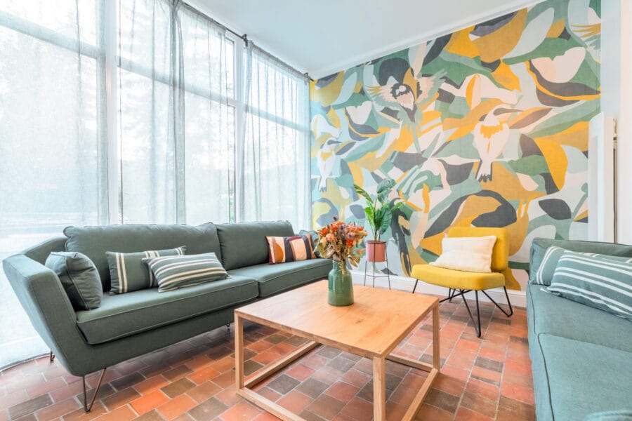 Salon commun dans coliving à Valenciennes, credit Homeshoot