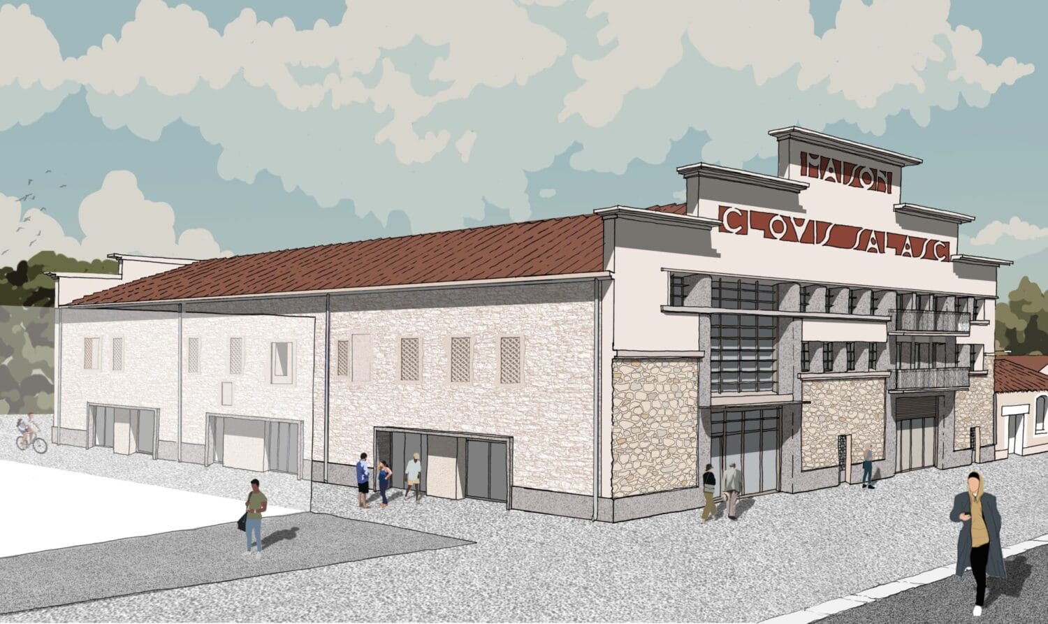 perspective Maison Clovis à Clermont l'Hérault - crédit Atelier Arpent