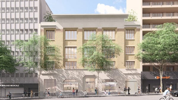 perspective façade sur rue, Maison des Médias Libres à Paris - crédit Encore Heureux