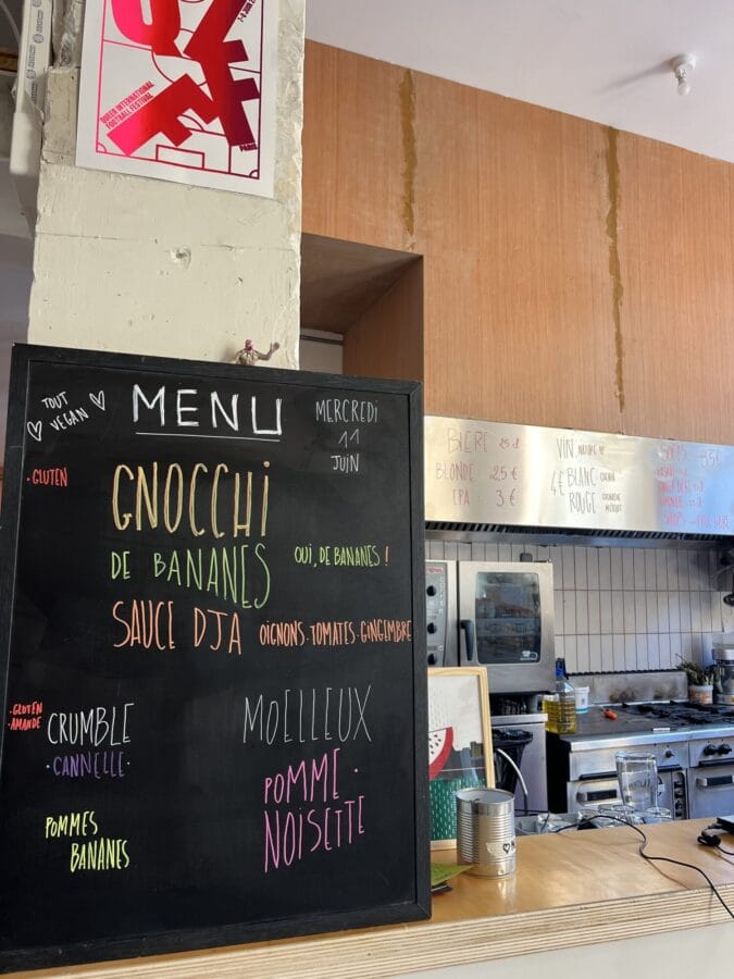Le menu de la Coco cantine à la Grande Coco à Paris